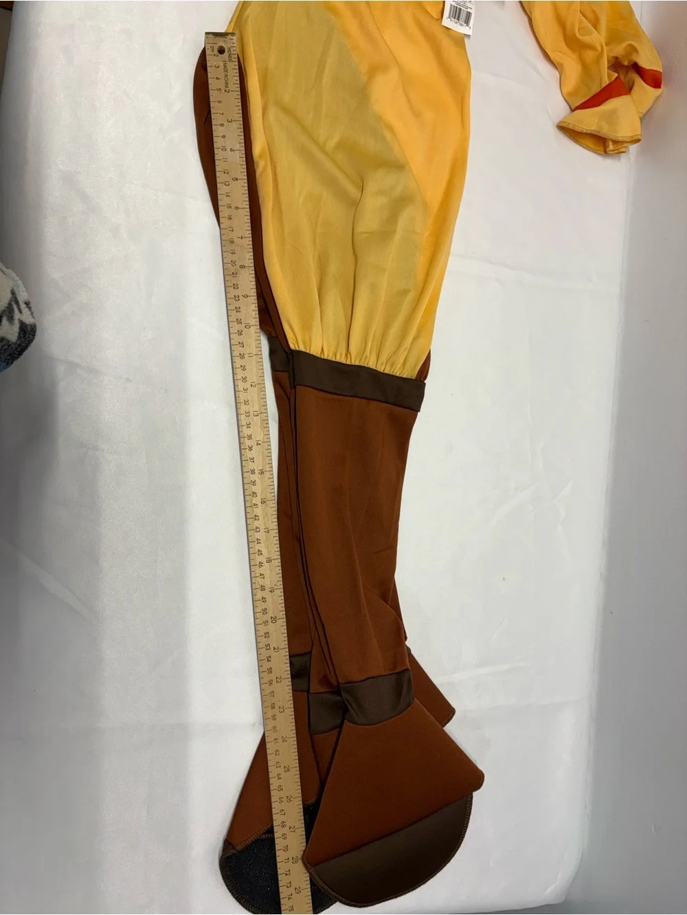 Kids Halloween costumeAvatar aang Yellow&Orange Jumpsuit Sz 4-5 Brown Boot Cov